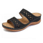 Cap Point Black / 5 Women's Retro Wedge Sandals