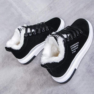 Cap Point Black / 5 Women's Warm Fur Plush Fashion Winter Sneakers Boots
