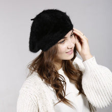 Load image into Gallery viewer, Cap Point Black / 55-60cm Lady Winter Thickened Warm Knit Hat

