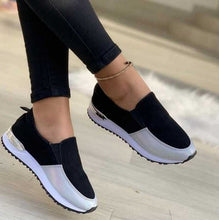 Load image into Gallery viewer, Cap Point black / 6.5 Fashionable flat sneakers for women
