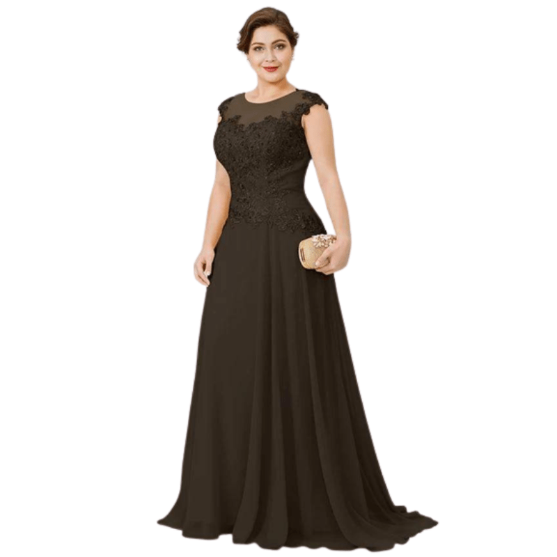 Cap Point black / 6 Golden A-Line Mother of the Bride Dress