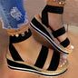 Cap Point black / 6 Women's Hemp Platform Summer Wedge Sandals