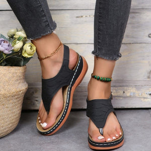 Cap Point black / 6 Women's Open Toe Wedge Sandals