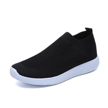 Load image into Gallery viewer, Cap Point Black / 7.5 Elegant Breathable Mesh Knit Sock Platform Sneakers
