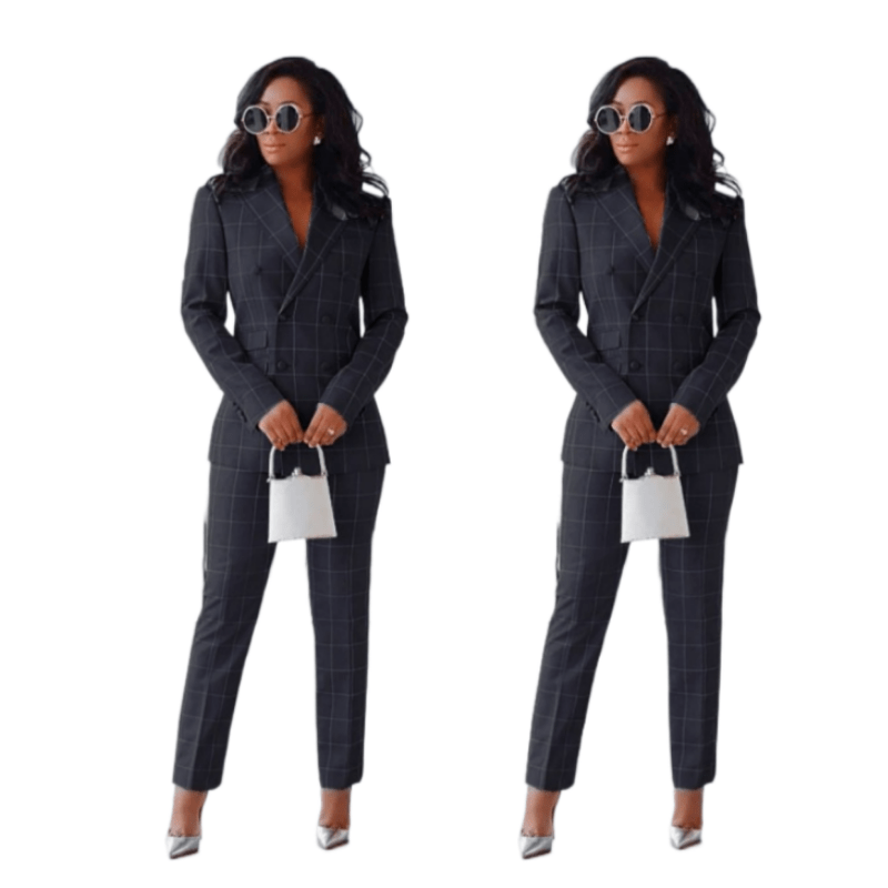 Cap Point Black / 8 Angelique Women's Ankle 2-Piece Pantsuit