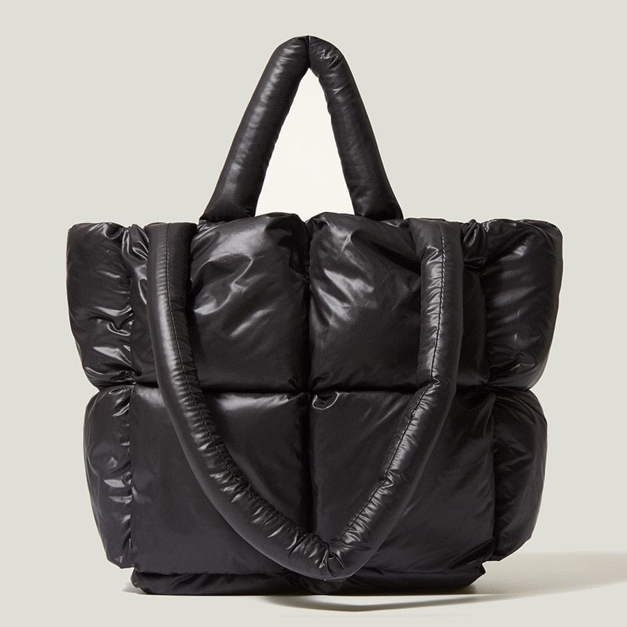 Cap Point Black Allegra Fashion Large Tote Padded Designer Handbag