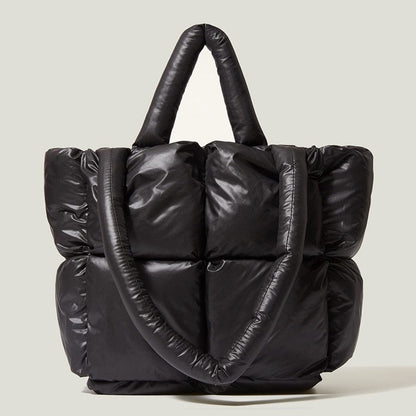 Cap Point Black Allegra Fashion Large Tote Padded Designer Handbag