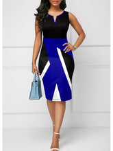 Load image into Gallery viewer, Cap Point black blue / S Belinda High Waist Sexy V-Neck Sleeveless Midi Bodycon Dress
