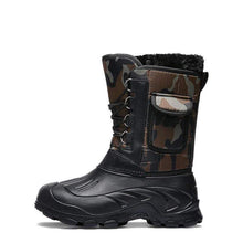 Load image into Gallery viewer, Cap Point Black Brown / 7.5 Winter Rain Camouflage Snow Men Boots With Fur Plush
