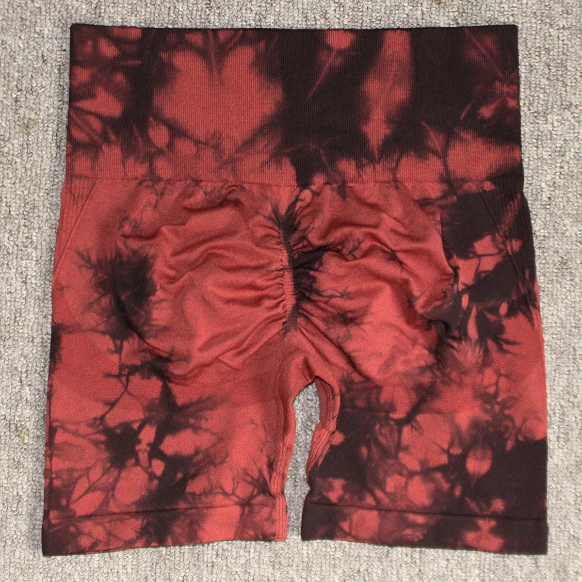 Cap Point Black Carmine / M Aimee Seamless Tie Dye Sport Shorts