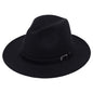 Cap Point Black Classic British Fedora Men Women Woolen Winter Felt Jazz Hat