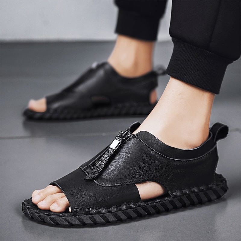 Cap Point Black E480 / 6.5 Mens Beach Lace-up Open Toe Shoes Highten Soft Sandals
