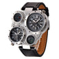 Cap Point black Gabriel Men's Decorative Compass Wrist Watch