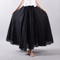 Cap Point black / M Bohemian Beach Empire A-line Pleated Maxi Skirt