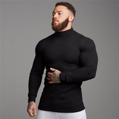 Cap Point black / M Fashion Turtleneck Mens Thin Sweater