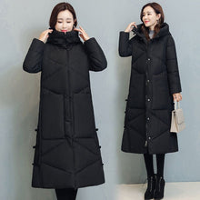 Load image into Gallery viewer, Cap Point Black / M Fashionable thick cotton padded winter long coat
