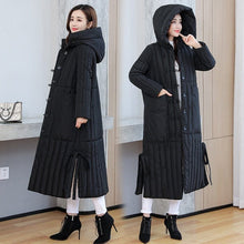Load image into Gallery viewer, Cap Point Black / M Longloose-fitting hooded coat
