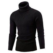 Load image into Gallery viewer, Cap Point black / M Mens Rollneck Warm Knitted Sweater
