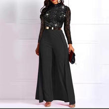 Load image into Gallery viewer, Cap Point Black / M Raissa Sequined Fashion Full Sleeve High Waist Jumpsuit
