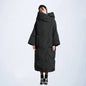 Cap Point Black / M Women's Loose Mid-length Over The Knee Black Padded Jacket