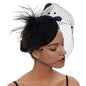 Cap Point Black Mirva Chic Cocktail Wedding Party Church Headpiec Hat Fascinators