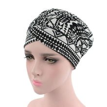 Load image into Gallery viewer, Cap Point Black New Cotton Scarf Wrapped Head Turban

