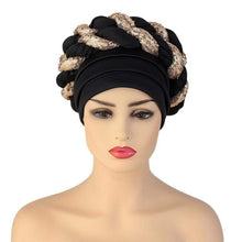 Load image into Gallery viewer, Cap Point black / One Size Auto Gele Glitter Sequin Beanie
