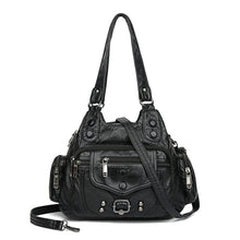 Charger l&#39;image dans la galerie, Cap Point Black / One size Caroline Vintage High Quality Leather Luxury Handbag
