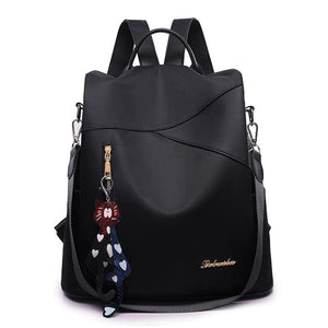 Cap Point Black / One size Denise Fashion Waterproof Oxford Shoulder Large Travel Backpack