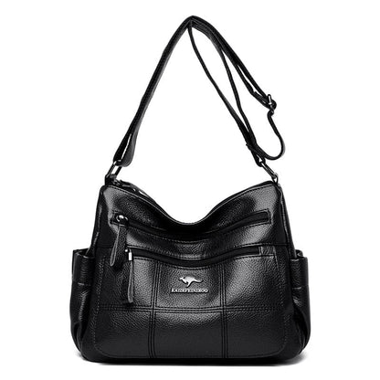 Cap Point Black / One size Denise Genuine Brand Leather Designer Shoulder Crossbody HandBag