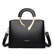 Load image into Gallery viewer, Cap Point Black / One size Denise High Quality Leather Crossbody Shoulder Tote Bag
