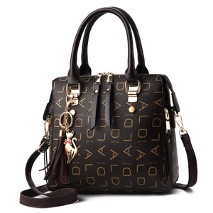 Cap Point Black / One size Denise Luxury Crossbody Design Soft PU Leather Shoulder Tote Bag