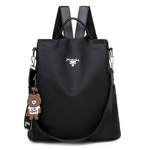 Cap Point Black / One size Denise Multifunctional Anti-theft Large Capacity Travel Oxford Shoulder Backpack
