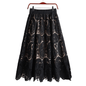 Cap Point black / One Size Elegant Vintage Midi Hollow Out Lace Skirt