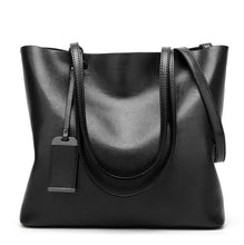 Load image into Gallery viewer, Cap Point black / One size Monisa Leather bucket Double strap All-Purpose shoulder handbag
