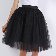 Load image into Gallery viewer, Cap Point black / One Size Party Train Puffy Tutu Tulle Wedding Bridal Bridesmaid Skirt
