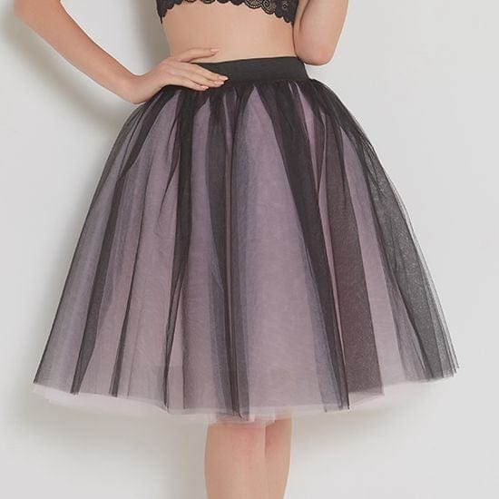 Cap Point black pink / One Size Party Train Puffy Tutu Tulle Wedding Bridal Bridesmaid Skirt
