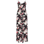 Cap Point Black Red / S Melania Loose Boho Spaghetti Strap Sleeveless Maxi Dress