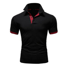 Load image into Gallery viewer, Cap Point Black red / XXS Cody Summer Stritching Men&#39;s Shorts Sleeve Polo
