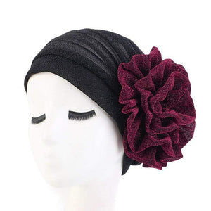 Cap Point Black rose / One size fits all Glitter Elegant Head Scarf Headband