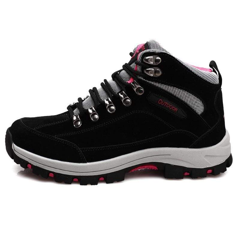 Cap Point black-rosered / 5 Women Camping Hiking Slip-on Breathable Winter Sneakers