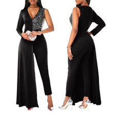 Load image into Gallery viewer, Cap Point black / S Ciaburri Sequin party jumpsuit
