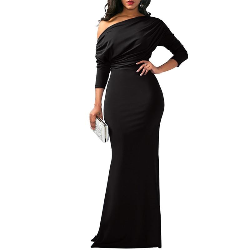 Cap Point black / S Elegant Long Evening Casual Maxi Dress