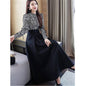 Cap Point Black / S Ginette Formal Pleated  High Waist Maxi Skirt With Belt