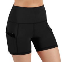 Load image into Gallery viewer, Cap Point Black / S High Waist  Running Shorts
