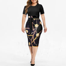 Load image into Gallery viewer, Cap Point black / S Marisse Knee-length Short Sleeve High Waist Dress
