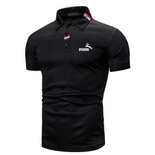 Load image into Gallery viewer, Cap Point black / S Mens Printed short-sleeved polo shirt
