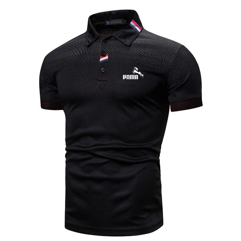 Cap Point black / S Mens Printed short-sleeved polo shirt
