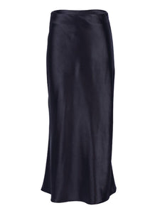 Cap Point Black / S Perline High Waisted Satin Office Ladies Maxi Skirt