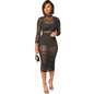 Cap Point Black / S Raissa See Through Mesh Short Mini Dress